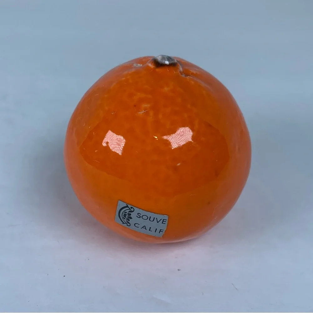 Vintage 1945-50s ORANGE Fruit Pepper Shaker California Souvenir Ceramic (VC202)